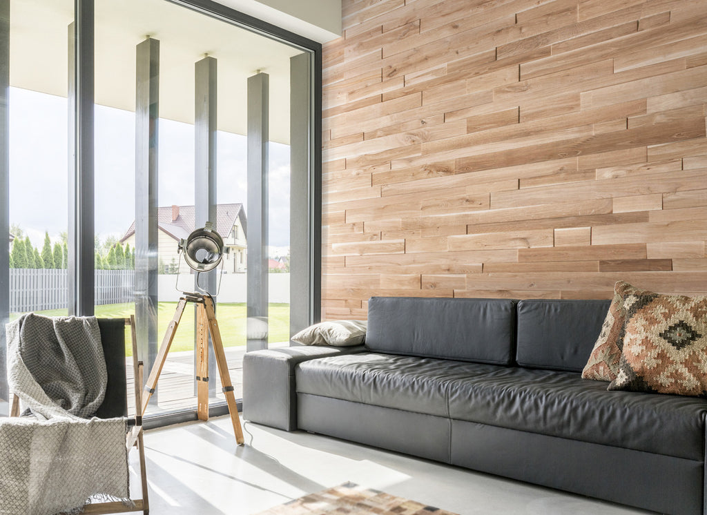 Oaky oak 3D wall panels in 4 mm and 7 mm thicknesses