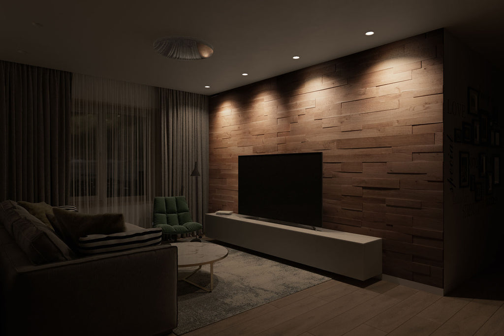 Oaky solid oak wall panel application detail