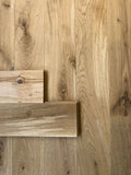 Brushed solid oak tongue and groove wall cladding boards