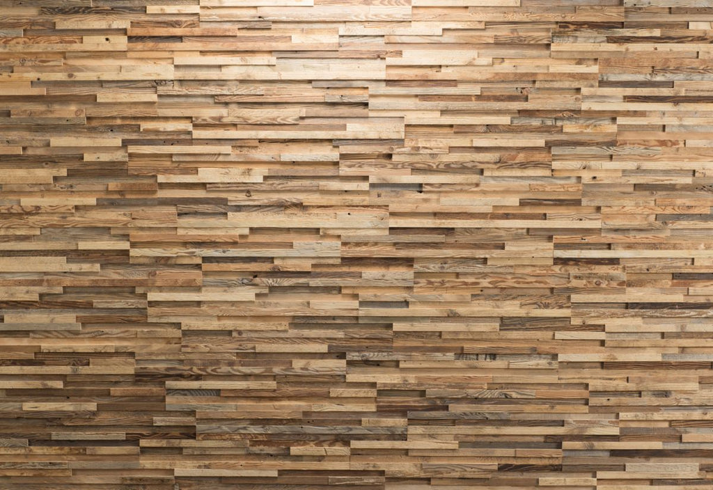 ALM M reclaimed wood 3D wall panels made from fir and pine