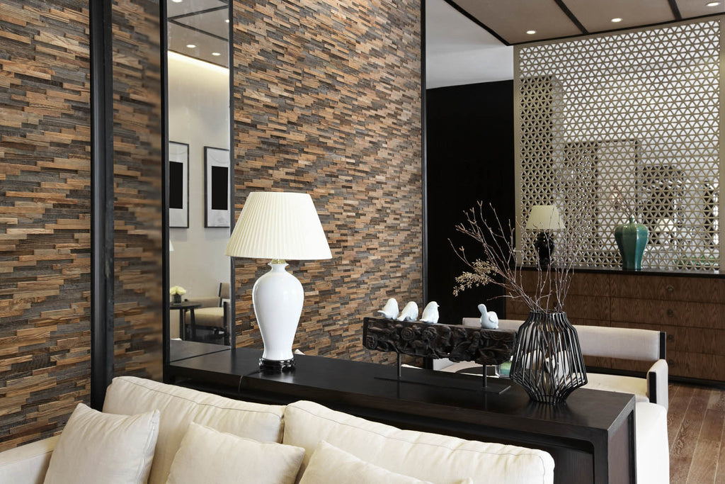 Kitzbühel S 3D reclaimed wood panel surface