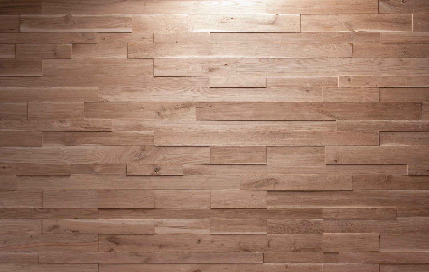 Oaky solid oak 3D wall panels with brushed natural surface