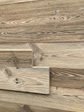 Sunburnt brown reclaimed wood tongue and groove wall cladding