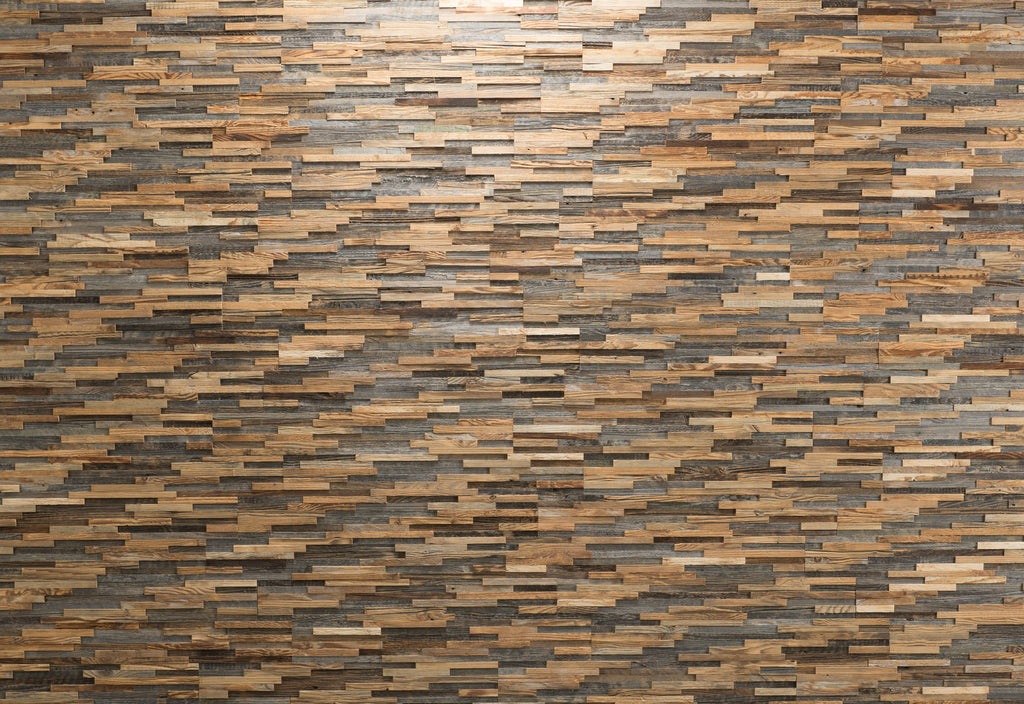 Kitzbühel S reclaimed wood 3D wall panels made from fir and pine