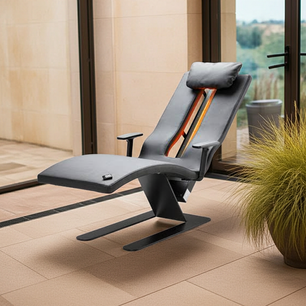 Grenada metal infrared lounger in a hotel wellness setting
